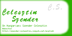 celesztin szender business card